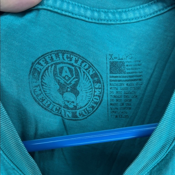 Affliction Teal Graphic Muscle Tee - Picture 3 of 3
